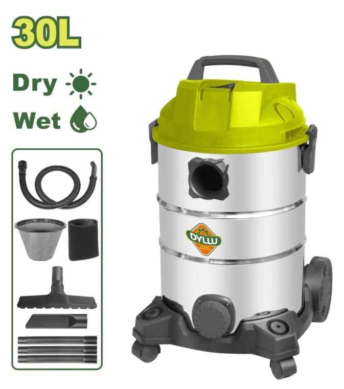 ASPIRADORA DYLLU 30LTS  1200W AINOX AGUA/LIQUIDOS DTVR4A30